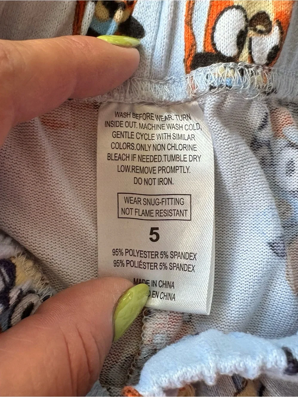 Kids Blue & Orange Halloween Matching Pajama Set